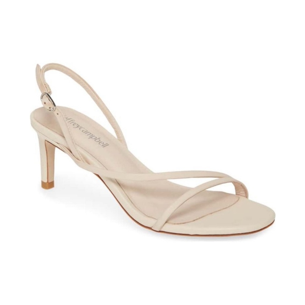 Jeffrey Campbell Morph Natural Pink Slingback Sandals